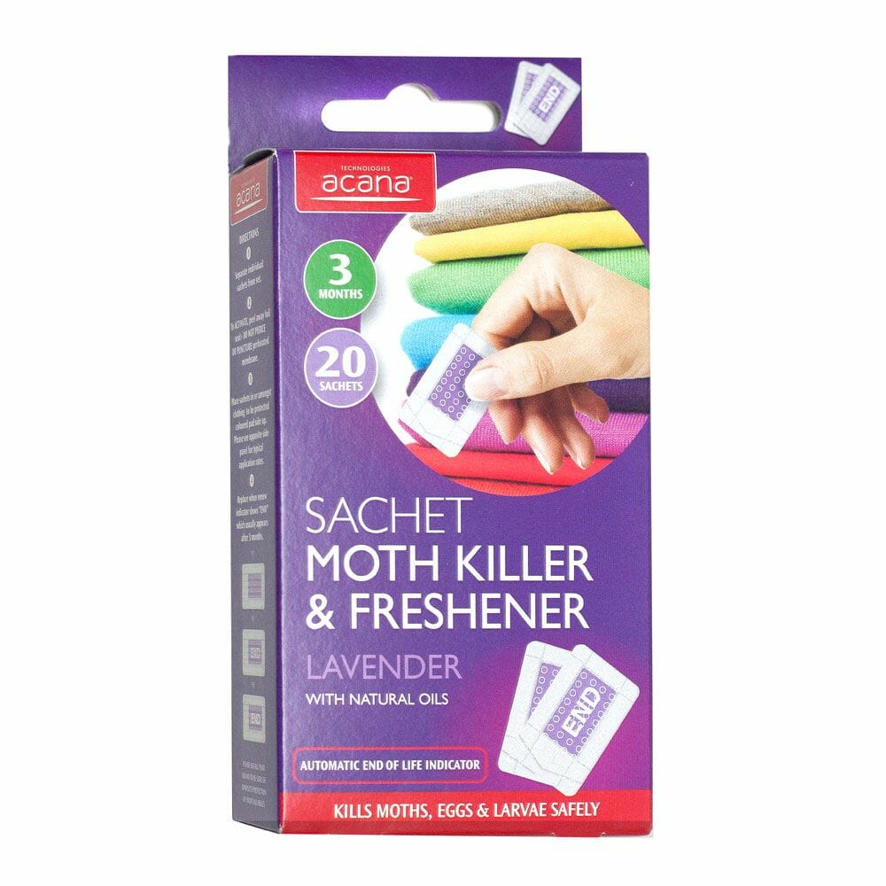 Acana Sachet Moth Killer and Freshener 20 sachets - Wilsons - Import,  distribution and wholesale of branded household, hardware and DIY products