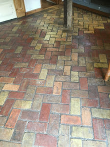 cleaning a brick floor in cambridge