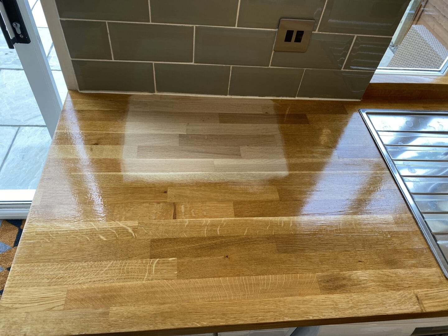 Wood Worktop Restoration in Ely 1