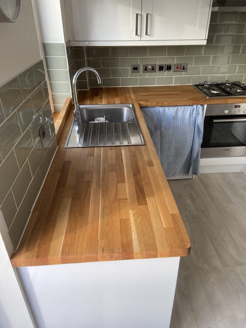 Wood Worktop Restoration in Ely 2